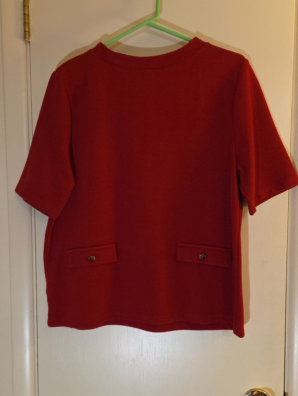Crimson Ann Taylor Textured Top XL